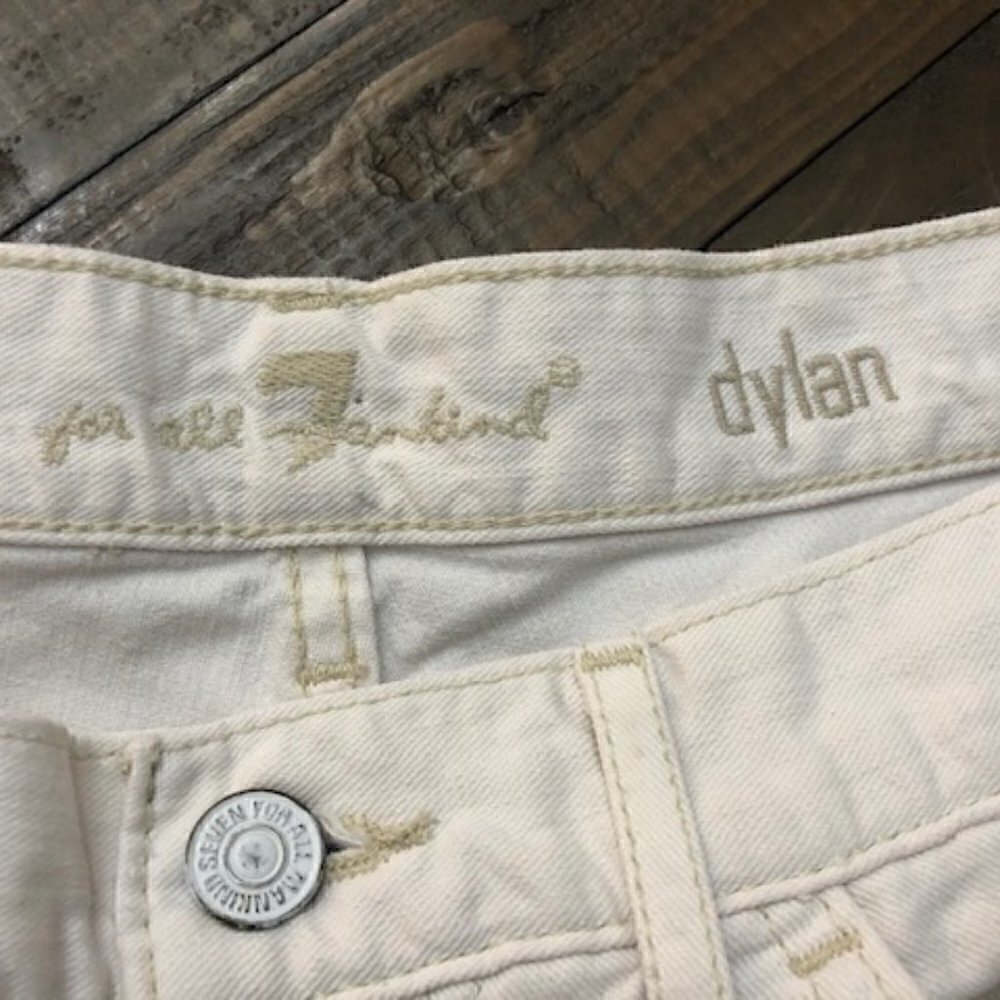 7 For All Mankind Dylan Off-White Cargo Pants - Picture 6 of 8